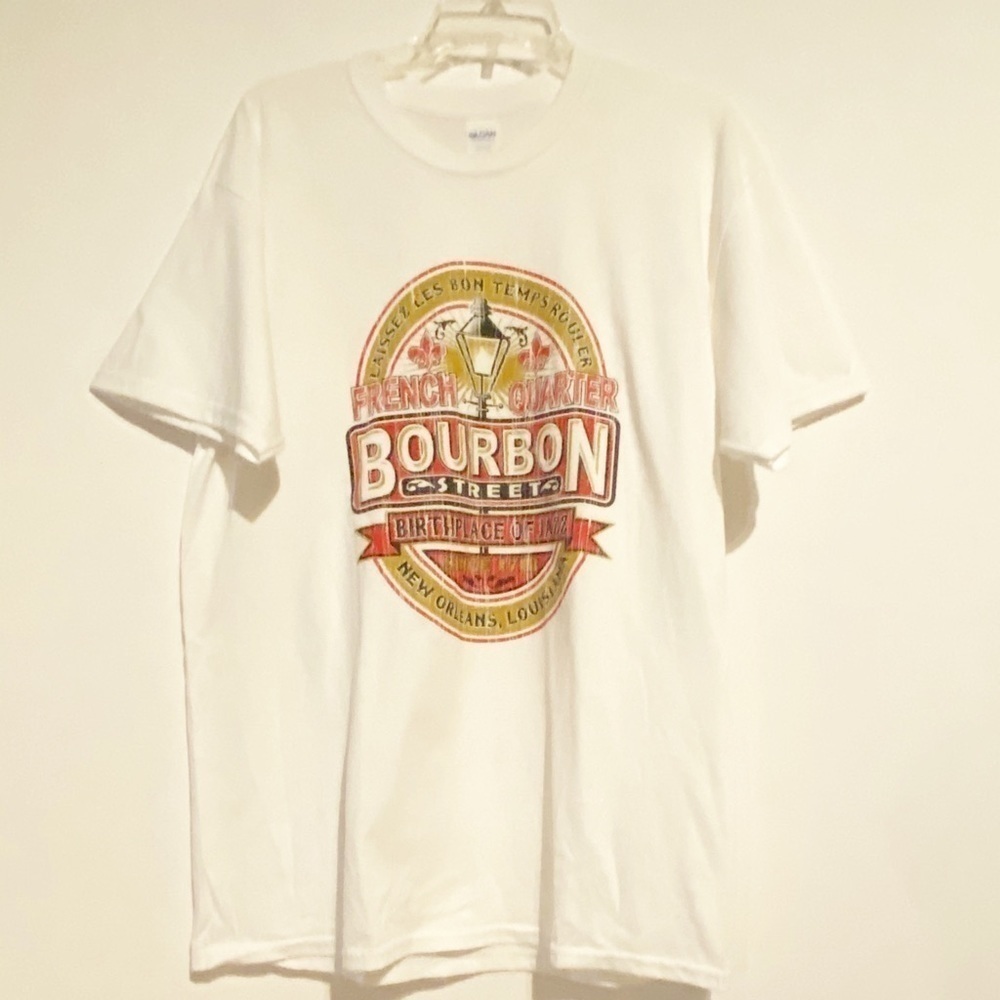 𝅺FRENCH Quarter Bourbon Street Graphic Tee Shirt LG
